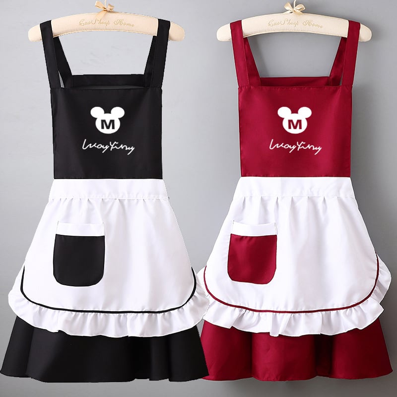 Șorț de bucătărie pentru femei, acasă, drăguț și elegant, respirabil vara, cu mâneci, stil japonez