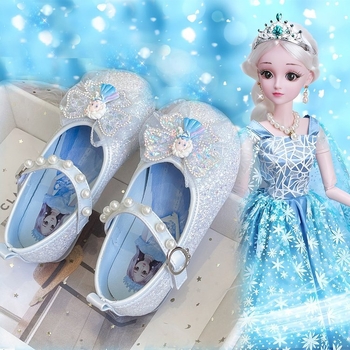 Dječje kristalne cipele – Princeza Elsa, s kristalima, gornji dio od tekstila, mekana gumena potplata