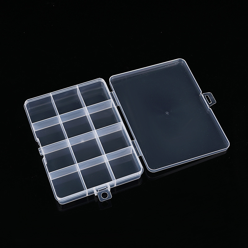Prozirna plastična kutija s 12 pretinaca, mala veličina, za DIY perlice i organizaciju nakita
