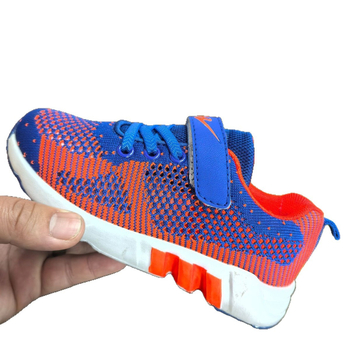 Dječje tenisice Flyknit s mrežastim gornjim dijelom, ljetne prozračne, mekana potplata, protuklizne, Velcro zatvarač, za svakodnevno trčanje