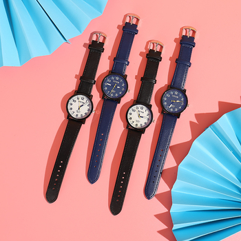 Time Cooks Rain kvarcni sat s akrilnom kutijom, jednostavan dizajn za učenike, novi model, remen od umjetne kože, analogni brojčanik, promjer 49 mm