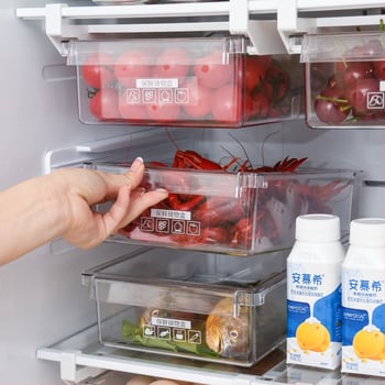 Съхранителна кутия за хладилник с чекмеджета, окачваща се запечатана кутия за яйца, плодове и зеленчуци