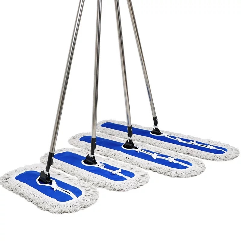 Veliki plosnati mop od pamučnih vlakana za prašinu, dugačak mop za široke površine, krpa za mop 45/60/80/90/110 cm