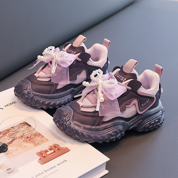 Dječje tenisice stil dad sneakers za djevojčice, 2025 novi model, prozračni mrežasti gornji dio, proljeće–jesen, za veće djecu