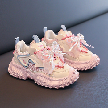 Dječje tenisice stil dad sneakers za djevojčice, 2025 novi model, prozračni mrežasti gornji dio, proljeće–jesen, za veće djecu