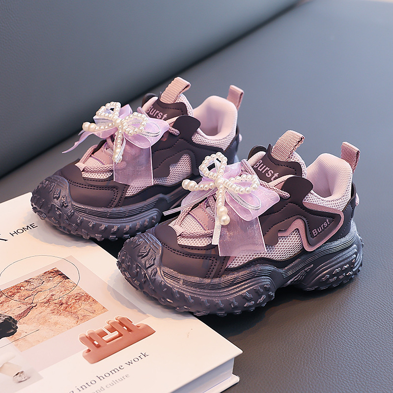Dječje tenisice stil dad sneakers za djevojčice, 2025 novi model, prozračni mrežasti gornji dio, proljeće–jesen, za veće djecu