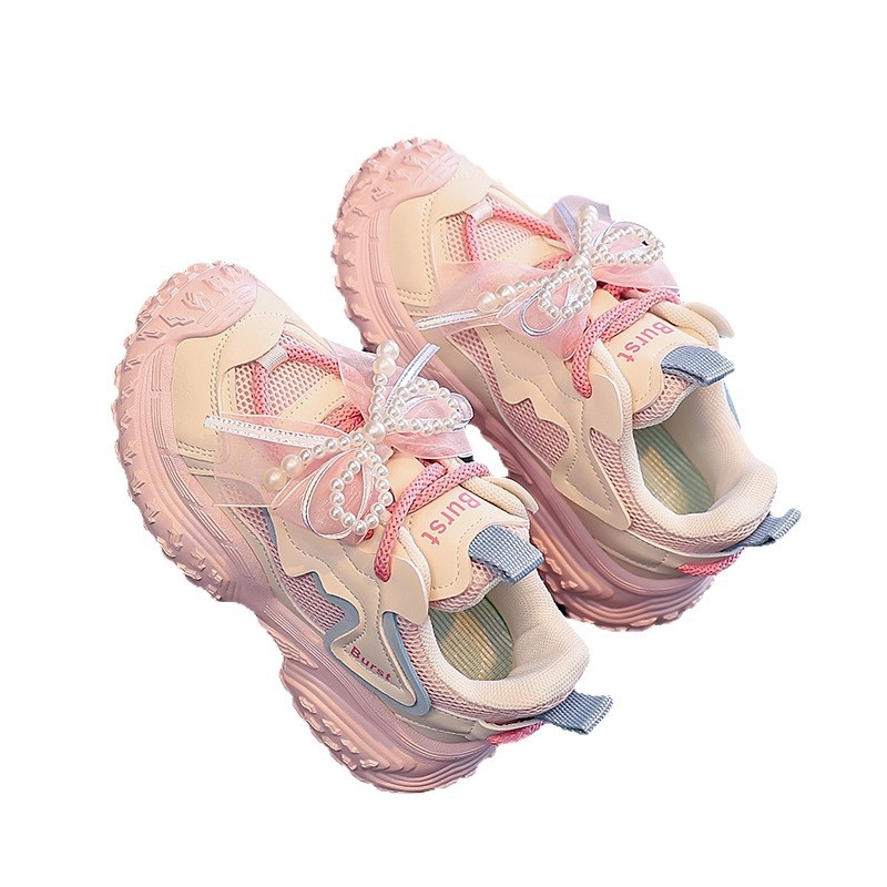 Dječje tenisice stil dad sneakers za djevojčice, 2025 novi model, prozračni mrežasti gornji dio, proljeće–jesen, za veće djecu