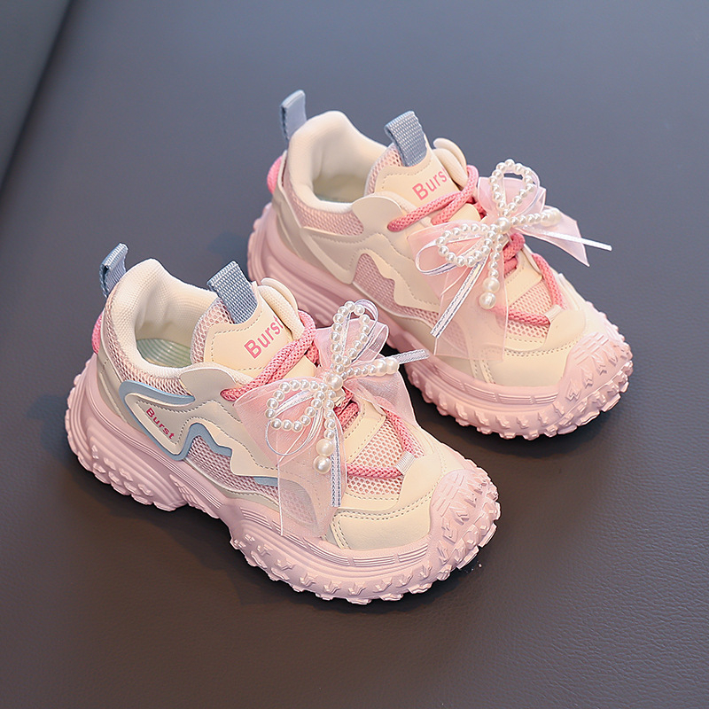 Dječje tenisice stil dad sneakers za djevojčice, 2025 novi model, prozračni mrežasti gornji dio, proljeće–jesen, za veće djecu