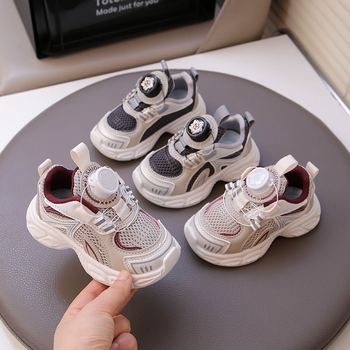 Dječje sportske tenisice za dječake i djevojčice, 2025. proljeće, mrežasti gornji dio i sintetička koža, unisex casual dad sneakers