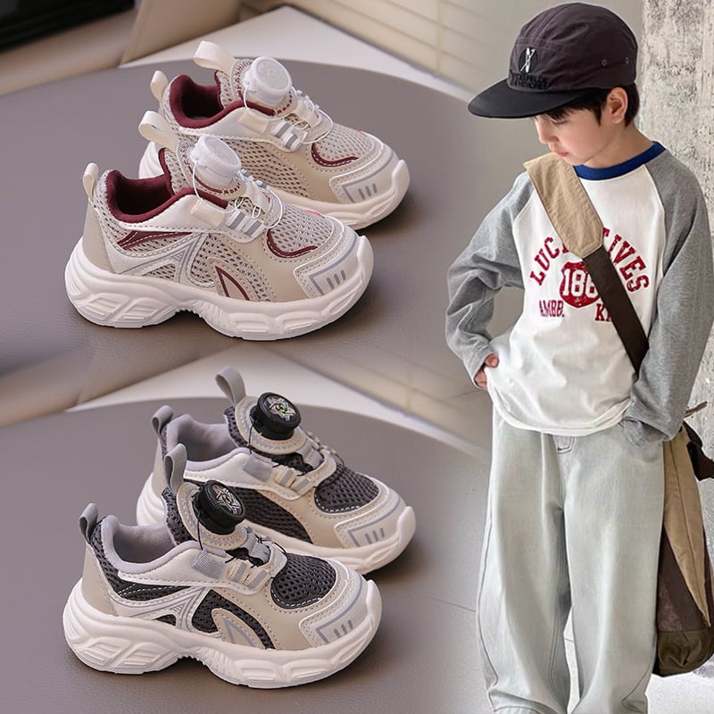 Dječje sportske tenisice za dječake i djevojčice, 2025. proljeće, mrežasti gornji dio i sintetička koža, unisex casual dad sneakers