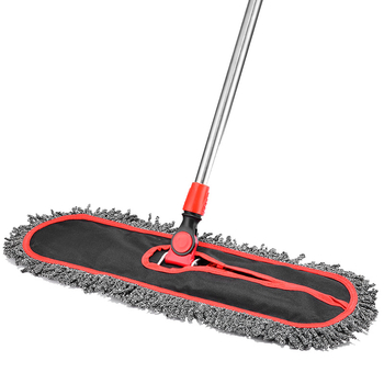Debeli plosnati mop s glavom od mikrovlakana i nehrđajućeg čelika, veliki format (40/60/90 cm) za uklanjanje prašine