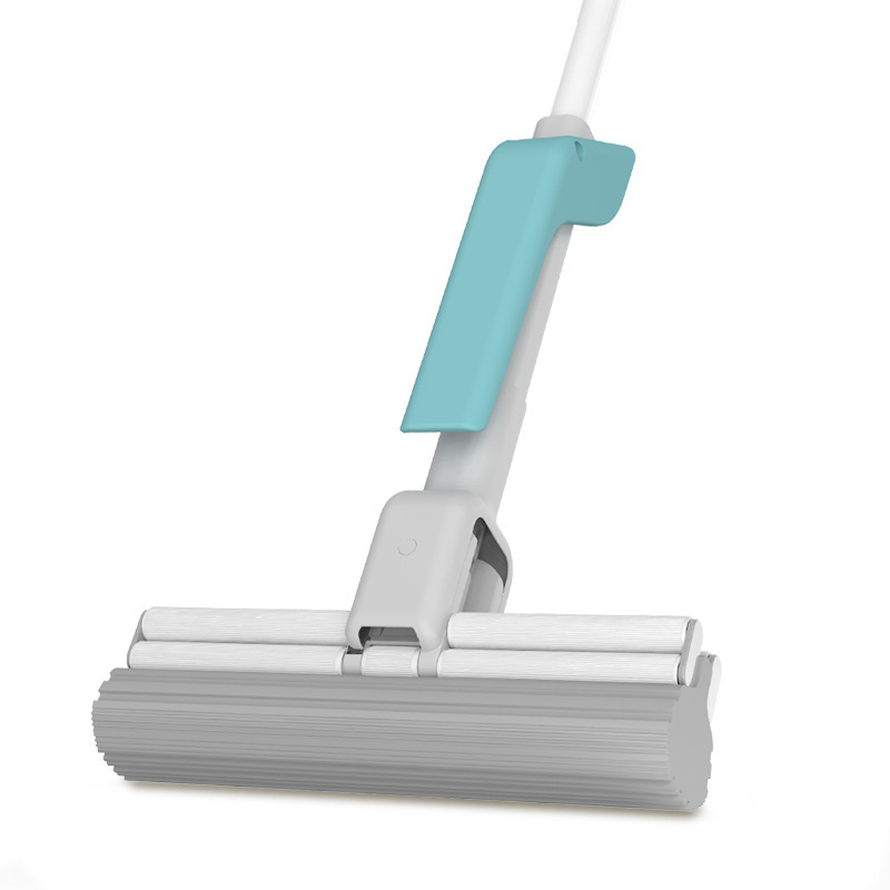 Ekstra veliki mop s glavom od 34 cm, gumom-pamučni mop, veliki valjkasti spužvasti mop za pod, sna apsorpcija, teleskopska ručka