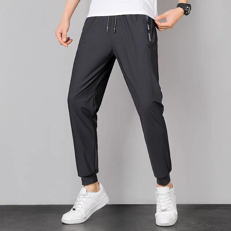 Muške ljetne opuštene sportske hlače od Ice Silk materijala, prozračne, ravni kroj