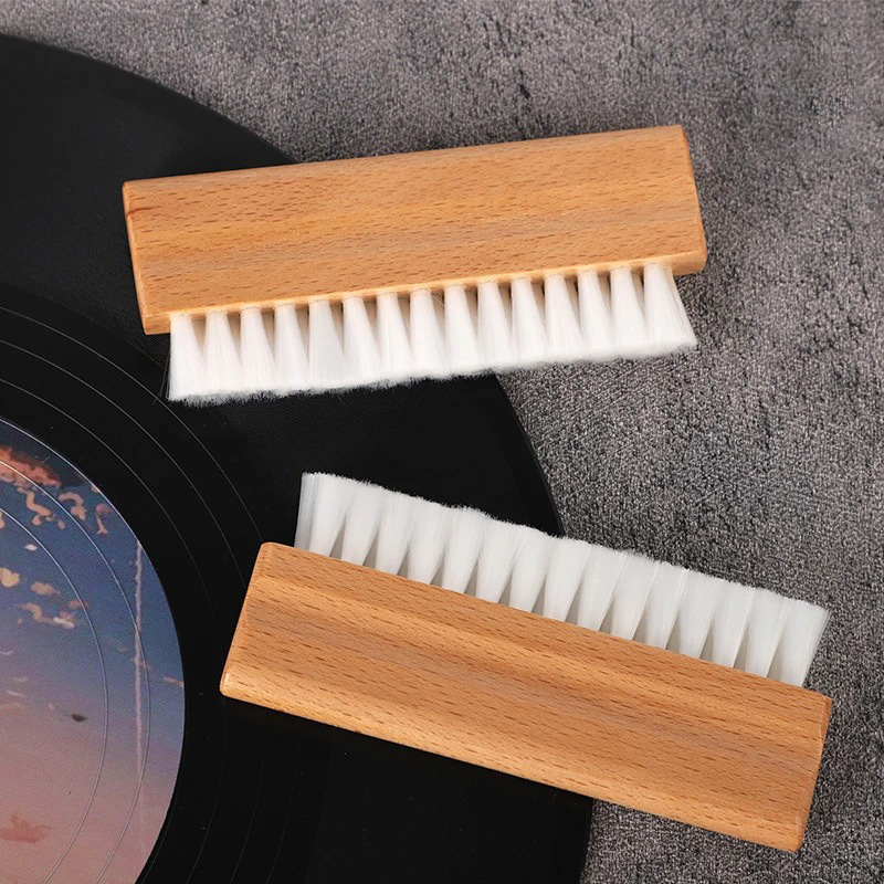 Četkica za čišćenje vinilnih ploča od bukovog drveta, mokro čišćenje, uklanjanje prašine i statičnosti, izuzetno meka vlakna