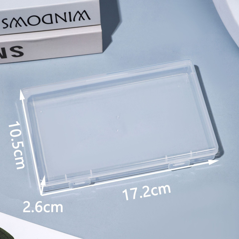 Prozirna velika pravokutna plastična kutija za stolnu organizaciju i sortiranje kartica