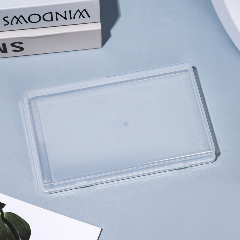 Prozirna velika pravokutna plastična kutija za stolnu organizaciju i sortiranje kartica