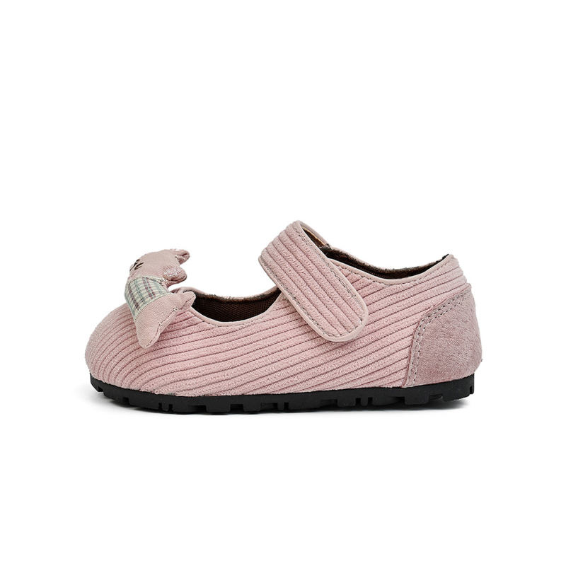 XSHX Aranyos kézzel készített Mary Jane cipők lányoknak, koreai stílusú, Velcro-zárás, széles orr, retró korduró
