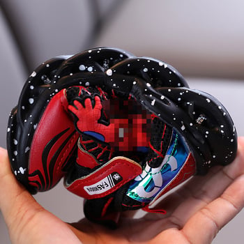 Dječje kožne tenisice s LED svjetlom, Velcro kopčanjem, unisex, za proljeće i jesen