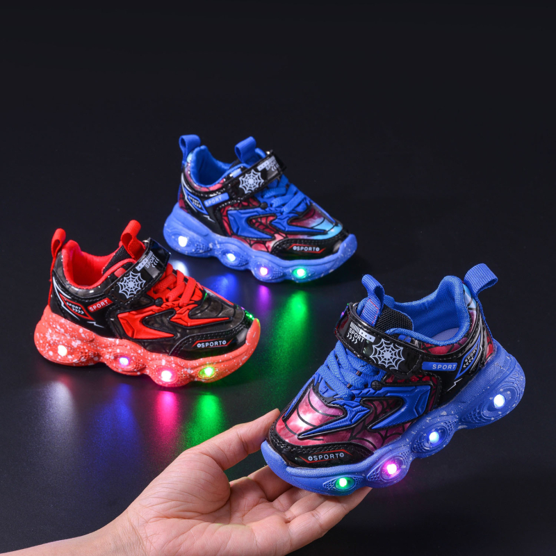 LED világító gyerekcipők, 1–6 évesek, uniszex, casual tavasz-ősz