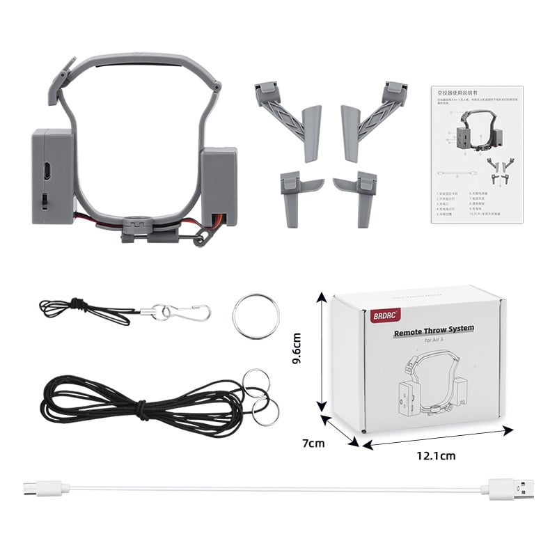 Brdrc Airdropper za DJI Air 3S i Mavic Air 3 – parabolični zračni bacač, dodatak