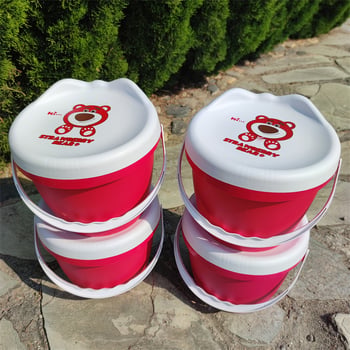 Plastična kućna stoličica za pohranu – Strawberry Bear crtić, višenamjenska dječja stolica za presvlačenje cipela, ribolov i pohranu igračaka