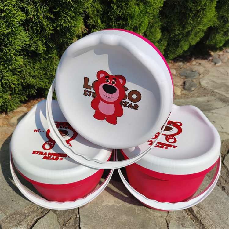 Plastična kućna stoličica za pohranu – Strawberry Bear crtić, višenamjenska dječja stolica za presvlačenje cipela, ribolov i pohranu igračaka