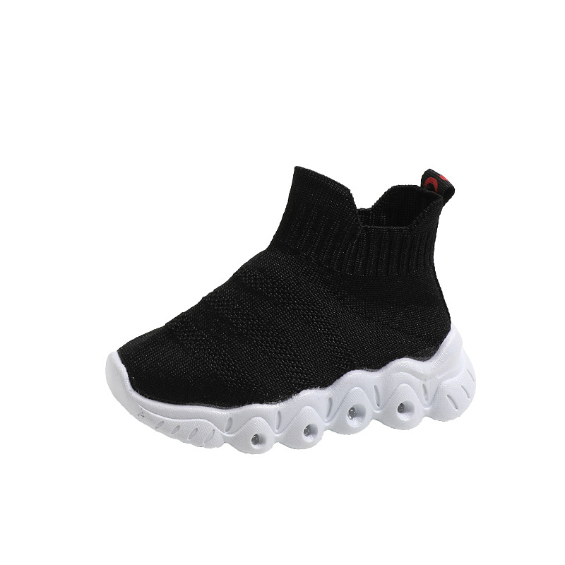 Dječje tenisice s LED osvjetljenjem, slip-on od pletene tkanine, prozračne, mekana potplata