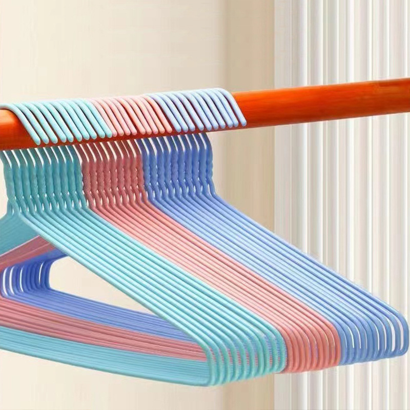 Vješalica za odjeću 45 cm, ojačana i povećana, premazana plastičnim slojem, protuklizna, bez tragova, za sušenje i skladištenje odjeće