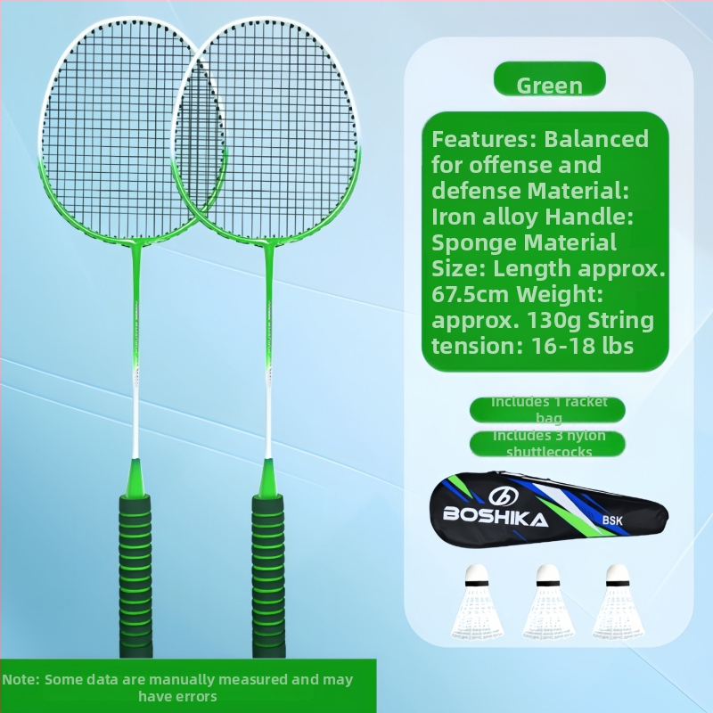 Bedmintonová raketa zo zliatiny, jednodielna konštrukcia, vysoká elasticita, pre tréning dospelých