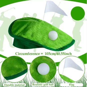 Golf sapka és béret zászlóval – golf parti kiegészítők