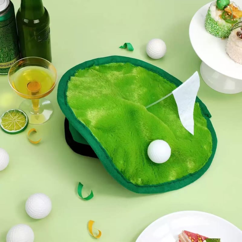 Golf sapka és béret zászlóval – golf parti kiegészítők