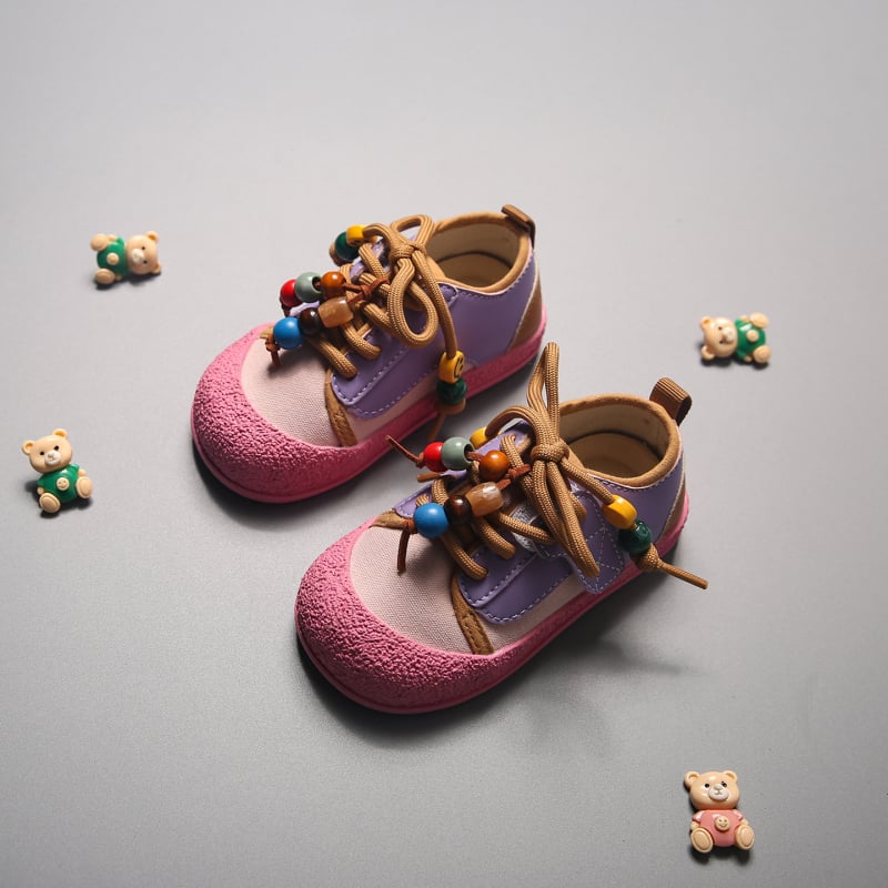 Dječje tenisice od platna s Velcro zatvaračem, niski gornji dio, protuklizna potplata, cartoon uzorak, unisex, za proljeće-ljeto-jesen