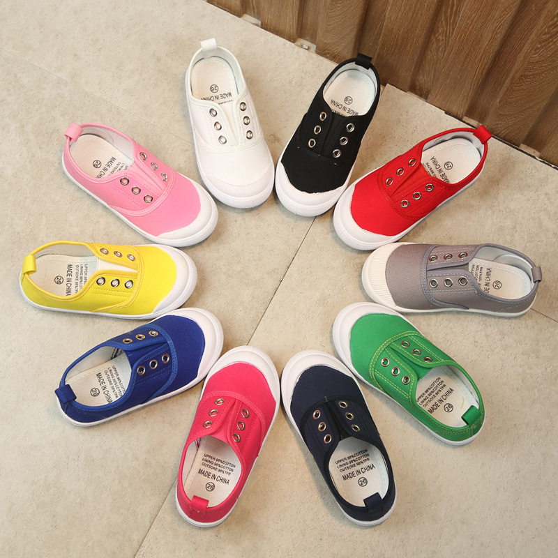 Nanlu B911 Dječje tenisice od platna, slip-on, unisex, jednobojne boje