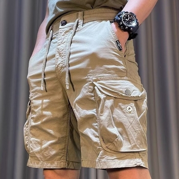 Muške cargo kratke hlače, ljeto 2025, više džepova, casual, opuštena linija, srednja duljina