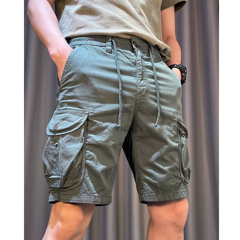 Muške cargo kratke hlače, ljeto 2025, više džepova, casual, opuštena linija, srednja duljina
