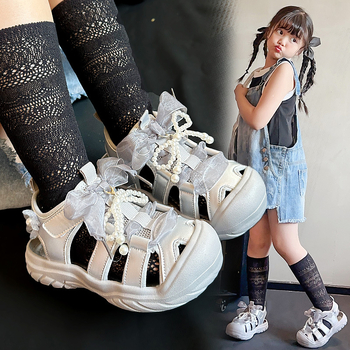 Dječje sandale za princeze - ljeto 2025, prozračne, protuklizne, zatvaranje na Velcro