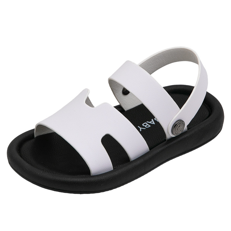 Uniszex gyerek nyári szandálok, puha talppal, csúszásmentes, Velcro-záras, strandcipők