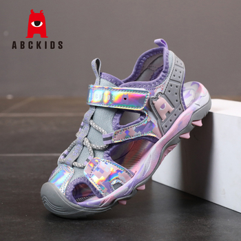 Abckids Dječje ljetne sandale s zatvorenim prstom, zaštita od udara, sportske plažne sandale s mekanom sole