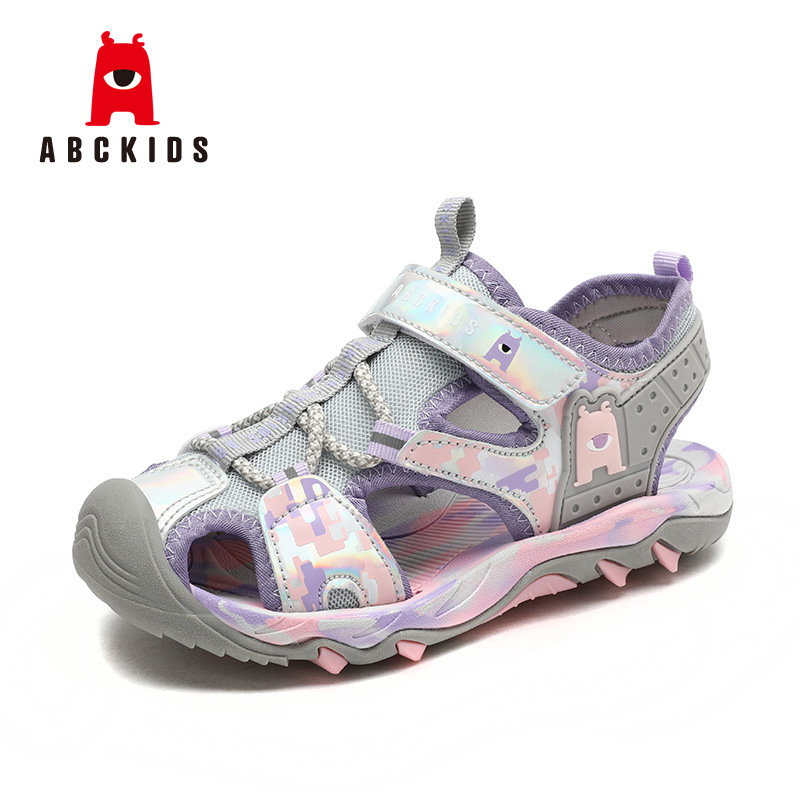Abckids Dječje ljetne sandale s zatvorenim prstom, zaštita od udara, sportske plažne sandale s mekanom sole