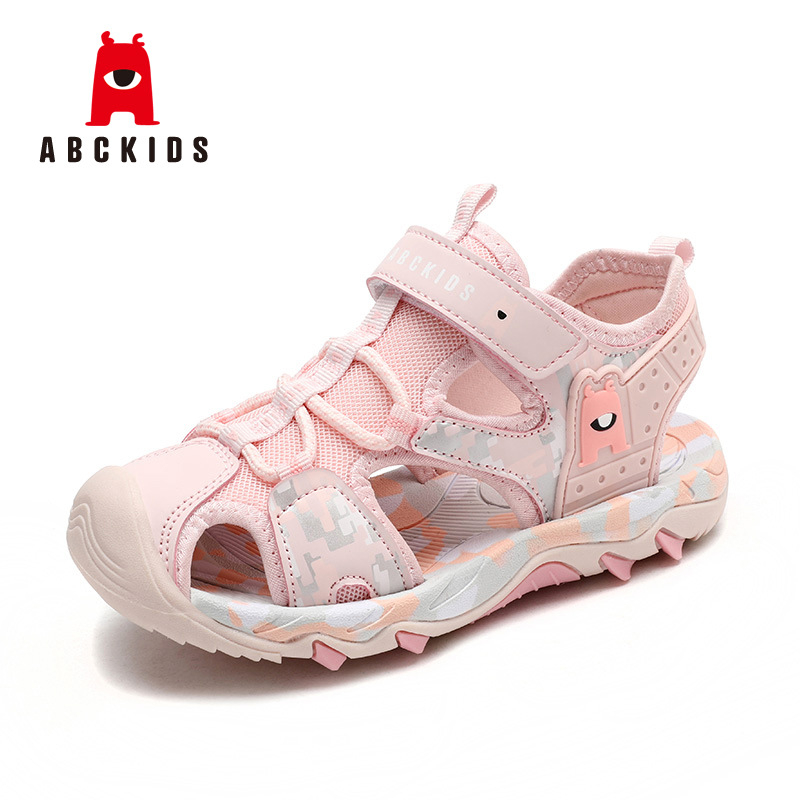 Abckids Dječje ljetne sandale s zatvorenim prstom, zaštita od udara, sportske plažne sandale s mekanom sole
