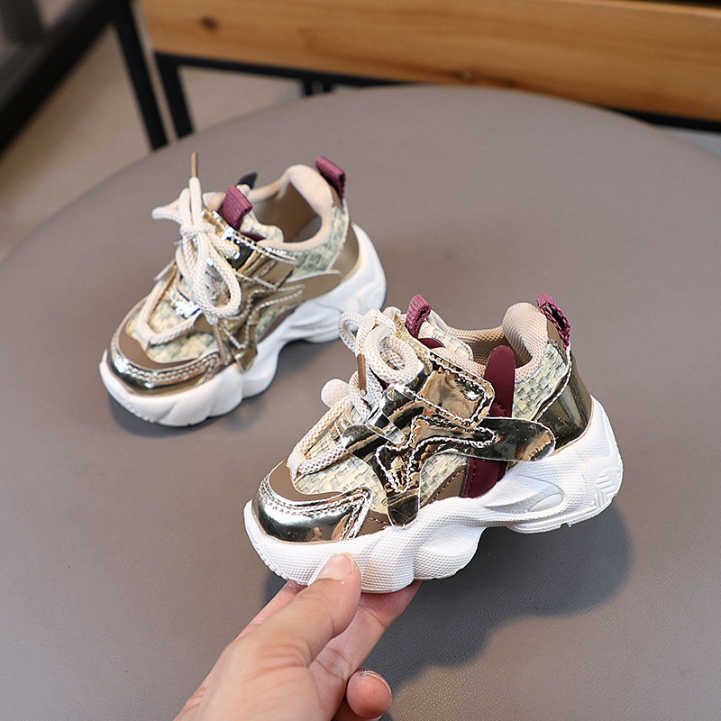 Cipele za bebe i malu djecu za dječake i djevojčice, prozračne, mekani đonovi, proljeće–jesen 2024, stil dad shoes