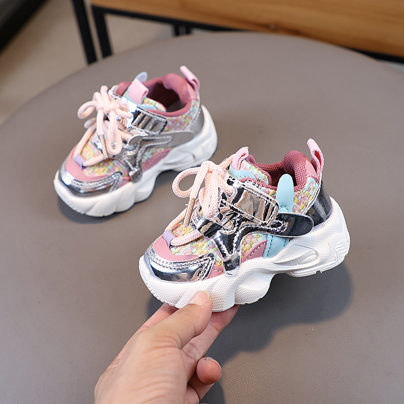 Cipele za bebe i malu djecu za dječake i djevojčice, prozračne, mekani đonovi, proljeće–jesen 2024, stil dad shoes