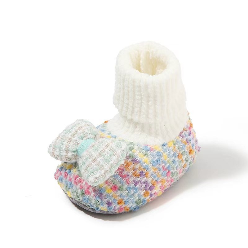 Dječje cipele za jesen i zimu s fleec podstavom, čarapice-cipele s mekanom potplatom, sladak dizajn, unisex, za bebe 0–1 godina