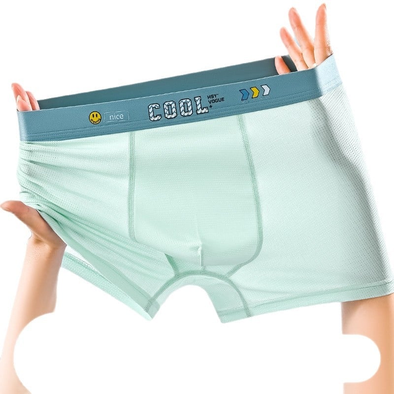 Tinédzser fiúk nyári alsónadrág, légáteresztő Ice Silk hálós anyaggal, 12–15 évesek