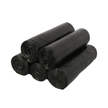 55×65 cm rola vrećica za smeće, debeli HDPE, crne, velike, otvor ravnog kraja, za kućnu i poslovnu upotrebu
