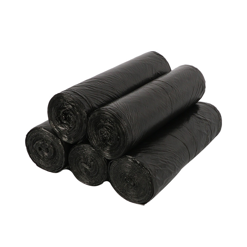 55×65 cm rola vrećica za smeće, debeli HDPE, crne, velike, otvor ravnog kraja, za kućnu i poslovnu upotrebu