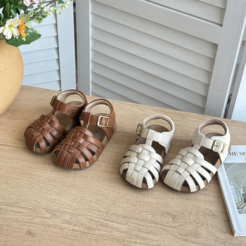 Dječje rimske sandale, zatvoren vrh, unisex, ljeto 2026, gumeni potplat, veličine 22-30