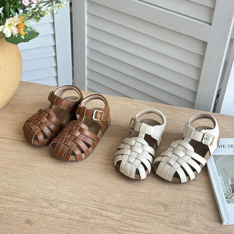 Dječje rimske sandale, zatvoren vrh, unisex, ljeto 2026, gumeni potplat, veličine 22-30