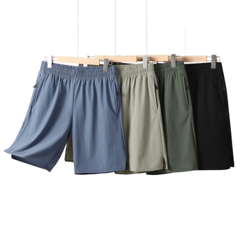 Muške capri hlače od hladnog Ice Silk materijala, lagane i prozračne, ljetni sportski casual kroj