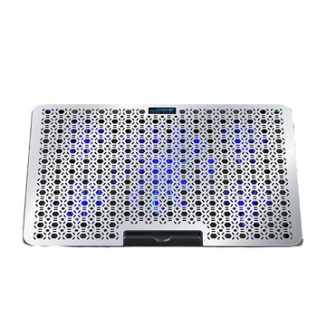 F5 PLUS ψύξη φορητού υπολογιστή με RGB φωτισμό, μεταλλική επιφάνεια δικτύου, 5 ανεμιστήρες, διαστάσεις 360×255×27 mm